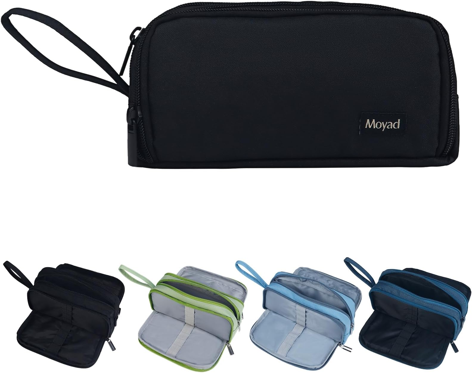 Moyad Pencil Case Black Canvas Pencil Case with Zip Single Case Pencil Case Organiser for Teenagers Pencil Case Boys Girls Case School