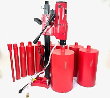 NEW BLUEROCK 10Z1 CORE DRILL 2 SPEED W/STAND CONCRETE CORING - 1"-10" BIT SET PACKAGE DEAL!