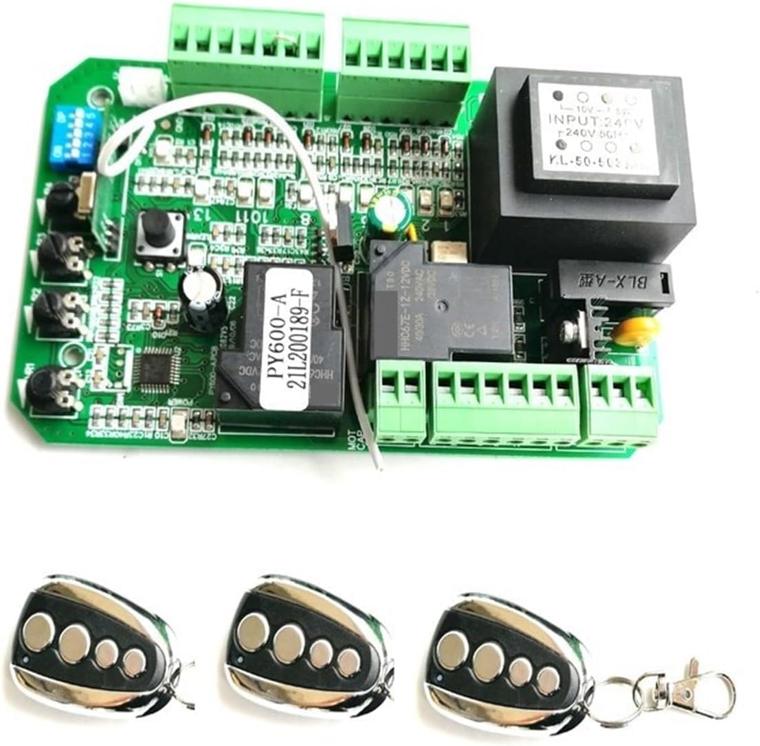 Sliding Gate Opener PCB Circuit Board Controller Card Plate for Py600 Sl600 Sliding Gate Opener Control Board for Electric Automatic Gate Openers, Green, Board 4 keybobs