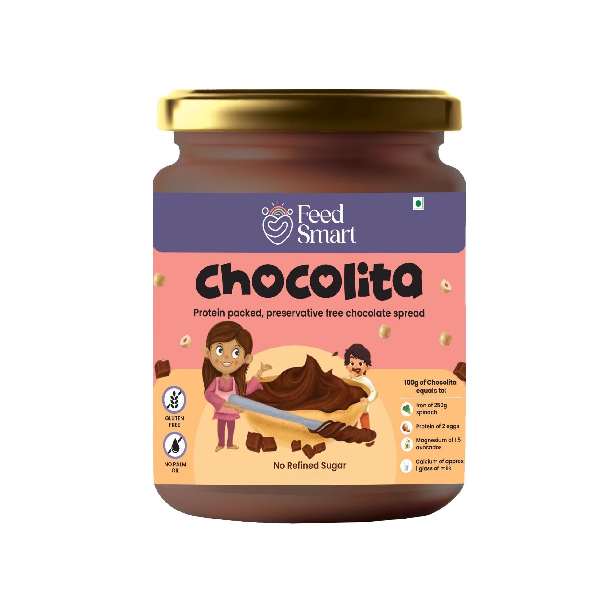 FeedSmart Healthy Chocolate Spread | No White Sugar | No preservatives | No artificial colours or flavours | Gluten Free | High Protein | Peanut Butter | 125gm (125 gram (Pack of 1)) (B0CFLZZ5Q8) Amazon Price History, Amazon Price Tracker