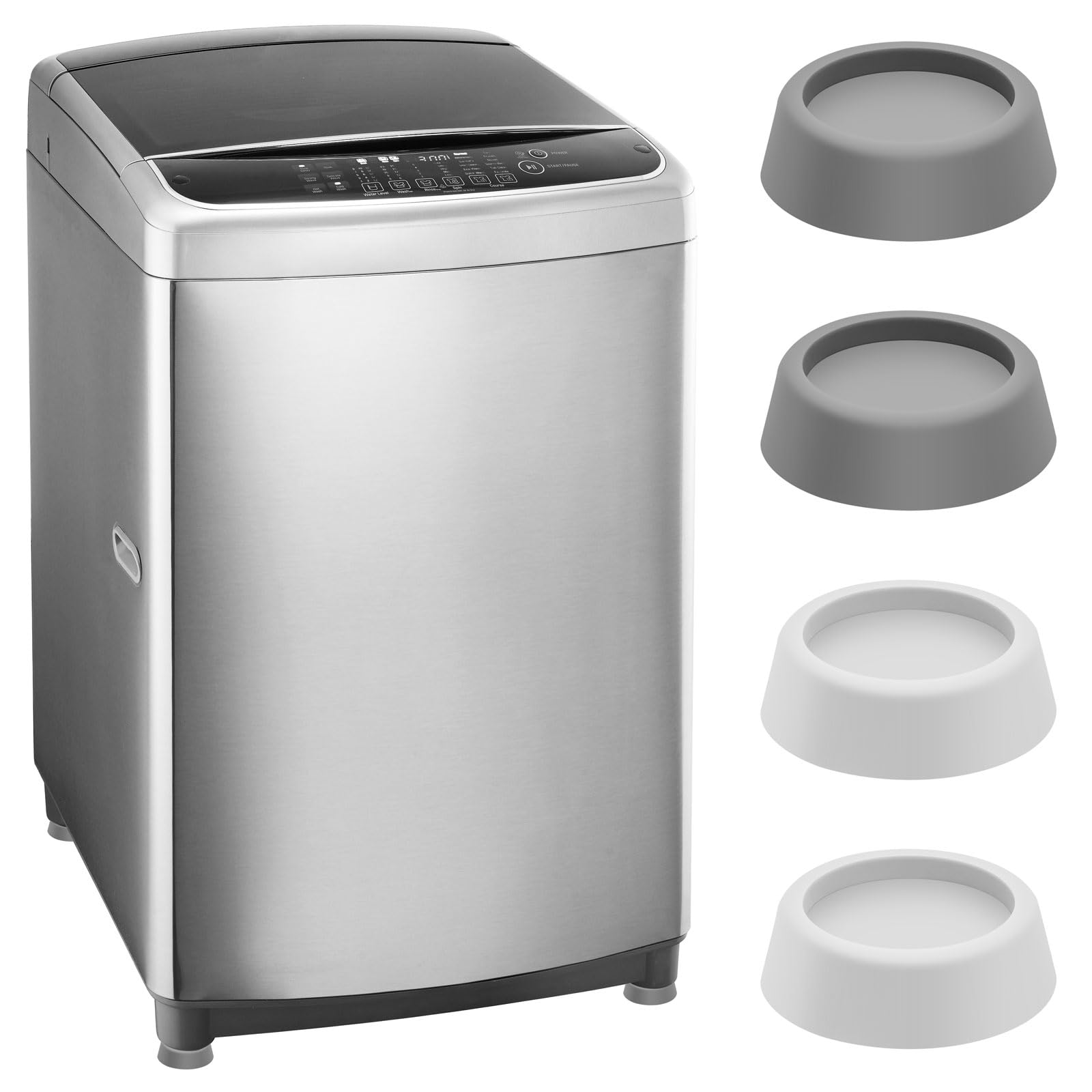 8 stuks wasmachine voeten pads anti-vibratie geluid reduceerrubber mat schokdemper anti-slip anti-aberratie stabilisator kruk hoogte ondersteuning pad voor wasmachine