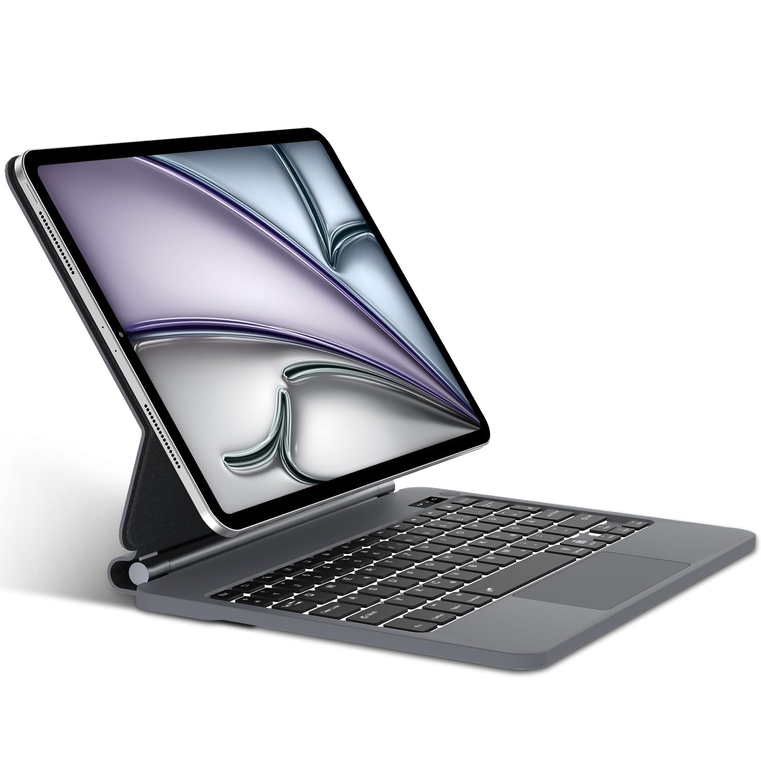 SENGBIRCH Magic Keyboard Case with an iPad, showcasing its sleek design and integrated keyboard.
