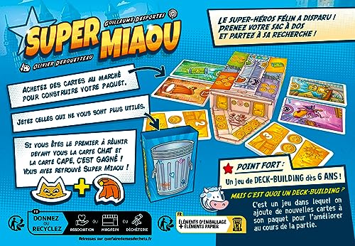 Asmodee, Super Meow, Board Game for Children from 6 Years Old, Deckbuilding Initiation Game, Travel Size Card Game - Image 3