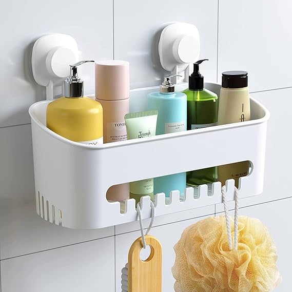 LUXEAR Suction Cup Shower Caddy No Drilling Removable