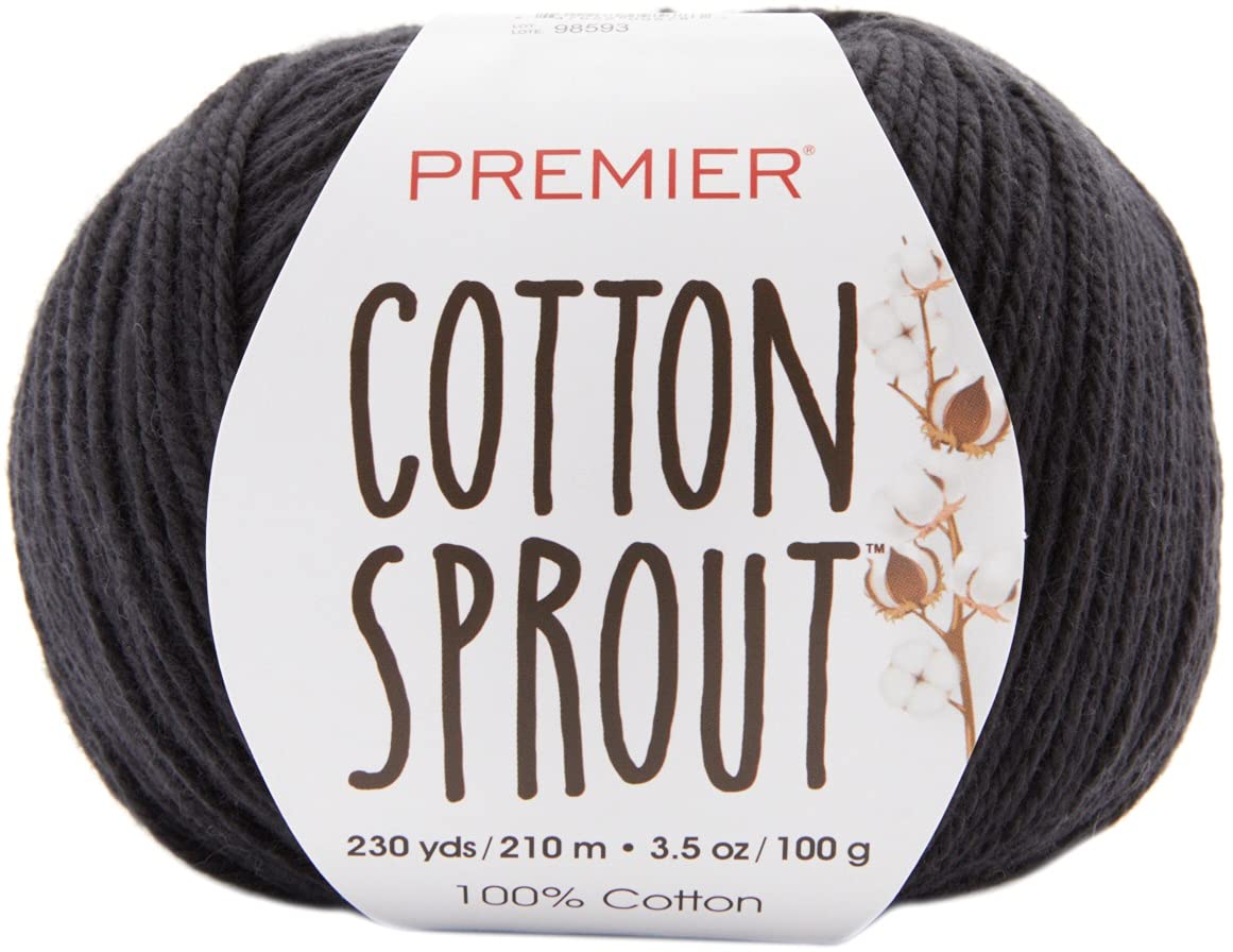 Cotton Sprout Yarn fil coton noir Premier Yarns pour tricoter un gilet