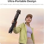 K&F Concept Lightweight Camera Tripod for Phone, 16.7" Folded with Quick Release Plate, Phone Holder & Strap, Max 62.2" Height, 3kg Load, Camera Stand for Photography & DSLR/iPhone