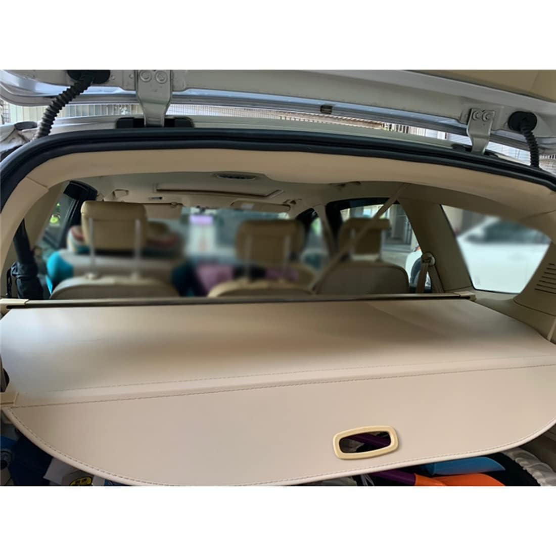 Auto hinten Paketpaketregal für Ford S-MAX SMAX 2007-2015, Autoabdeckung mit Autoabdeckung,beige