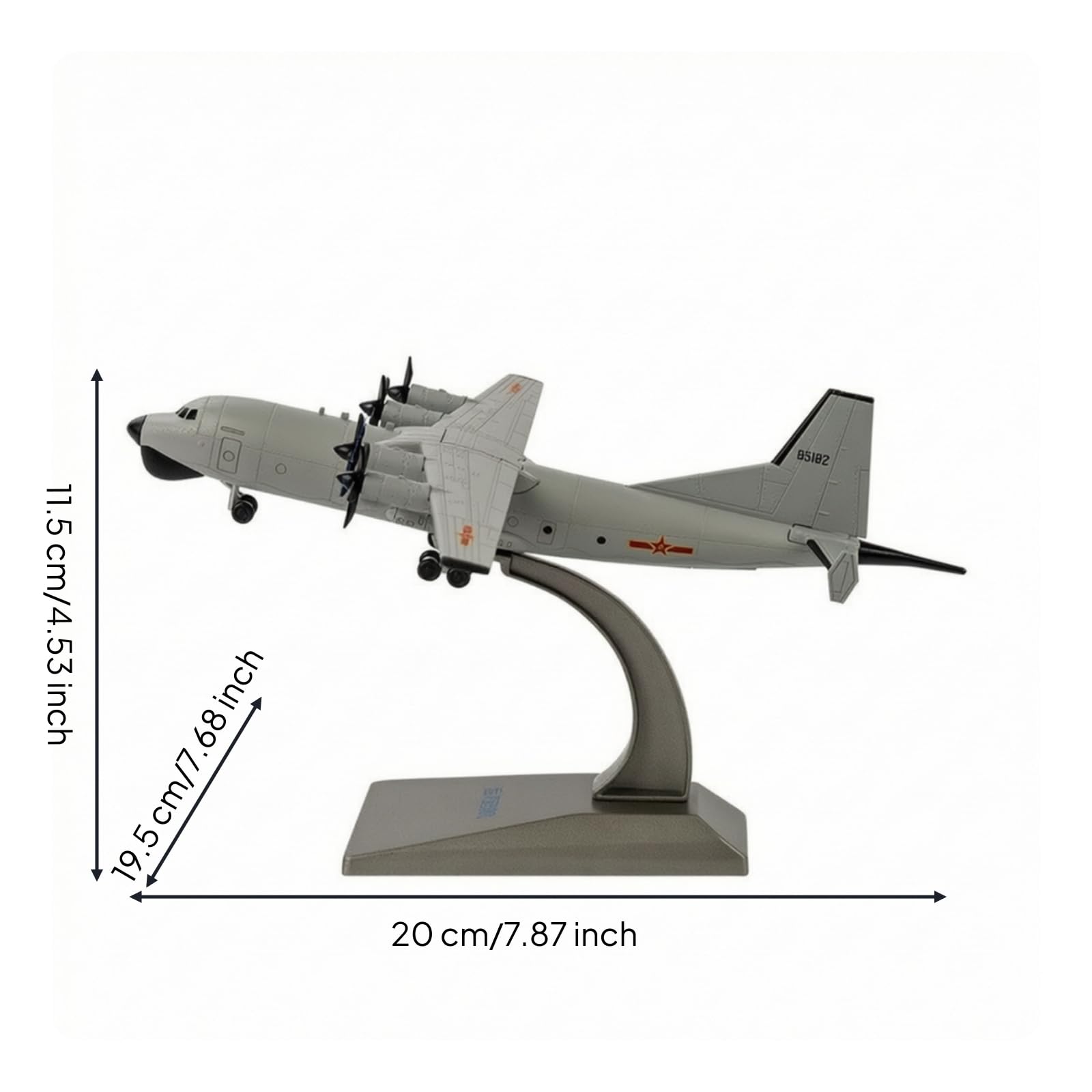 TISHITA Militärflugzeugmodell mit Ständer beweglich fertiges Modellflugzeug mit Ständer kompakt fertigmodell für Sammler, Luftfahrtenthusiasten, Vitrine, Büro