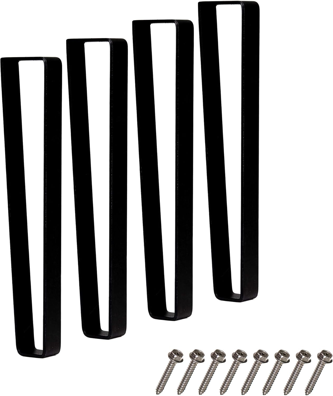 16" Heavy Duty Hairpin Legs - DIY Furniture Legs for Coffee Table, End Table, Chair, Kitchen Table, Bench - Beefy Rustic Farmhouse Mid Century Furniture Legs 4-Pack