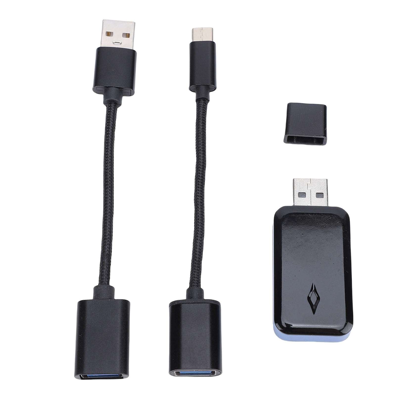 Dongle Inalámbrico para Coche, Tecnología Bluetooth Mejorada, Soporte de Transferencia Estable para Auto, Negro