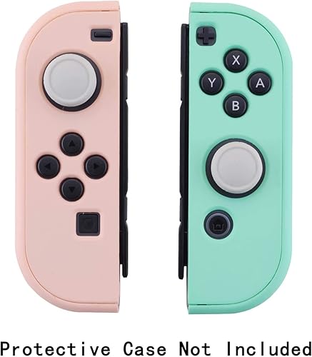 Vista 8 de eXtremeRate PlayVital - Tapas para joystick Switch Lite, tapa analógica de silicona para empuñaduras de pulgar OLED Joycon - Gris claro