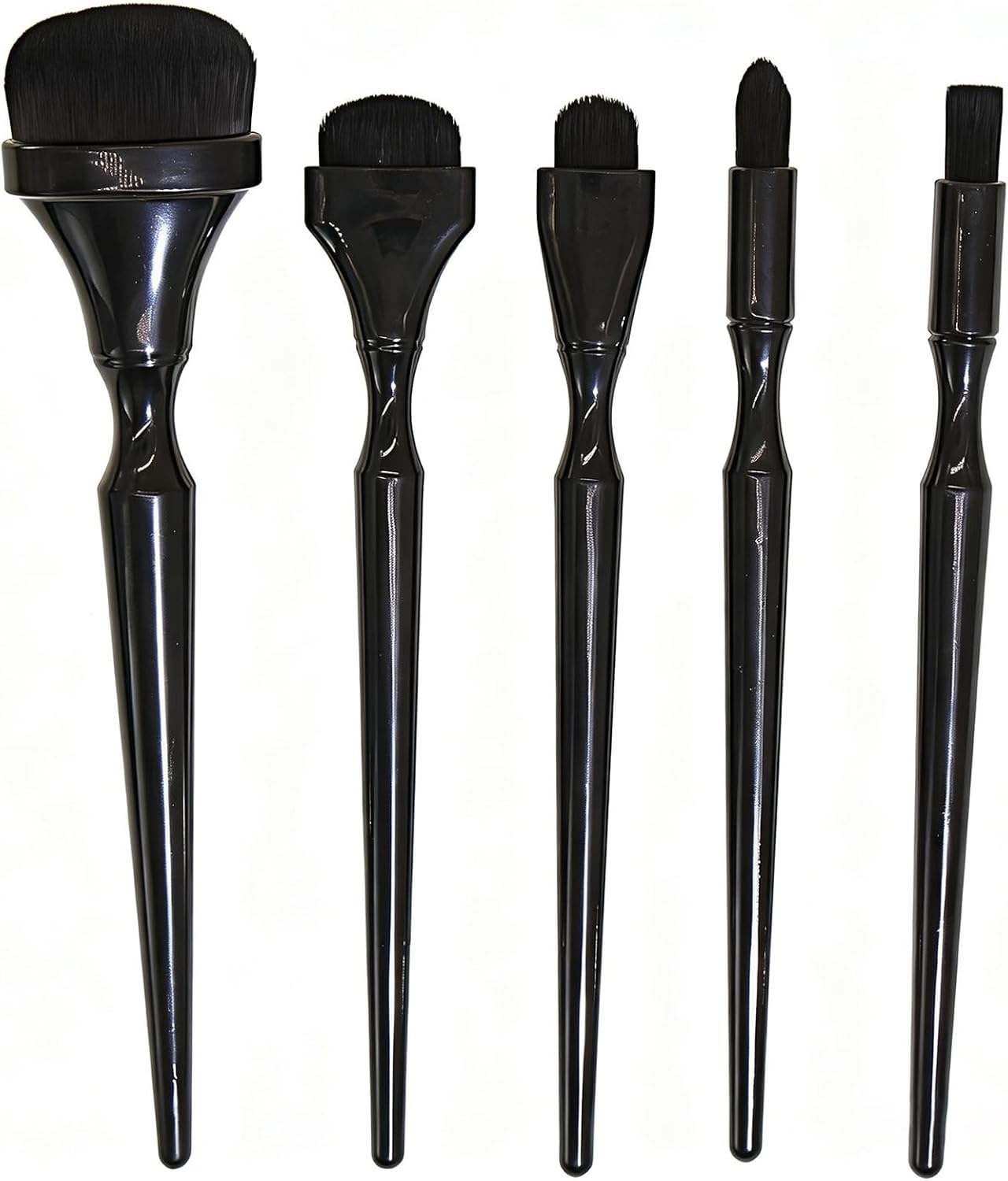 5-Piece Blending Brush Set for Charcoal, Acrylic, Oil, Watercolor, Gouache | Soft Synthetic Fibers | Ideal for Hand Painting, Sketching, Shading, and Craft Projects