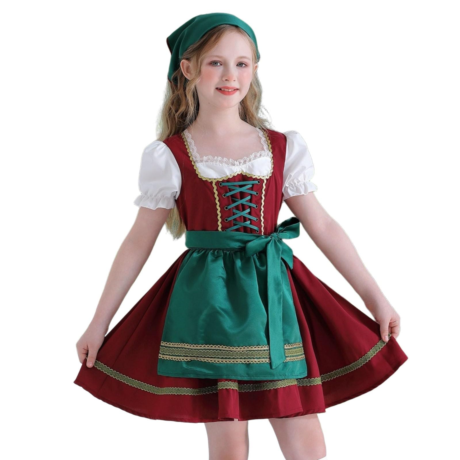 Genérico Disfraz Bruja NiñA 3 AñOs,Vestido BáVaro Infantil Para Oktoberfest Atuendo AlemáN Para Fiestas De Halloween