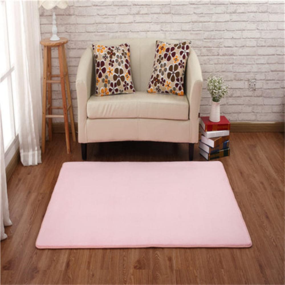 Tapis en velours de corail épais LUNEZY de couleur unie moderne, grand format et doux