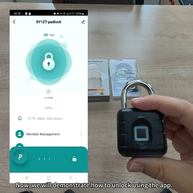 Protech Solutions　スマホ Amazon.com: NexusLab Smart Fingerprint Padlock, Locker Lock, Gym