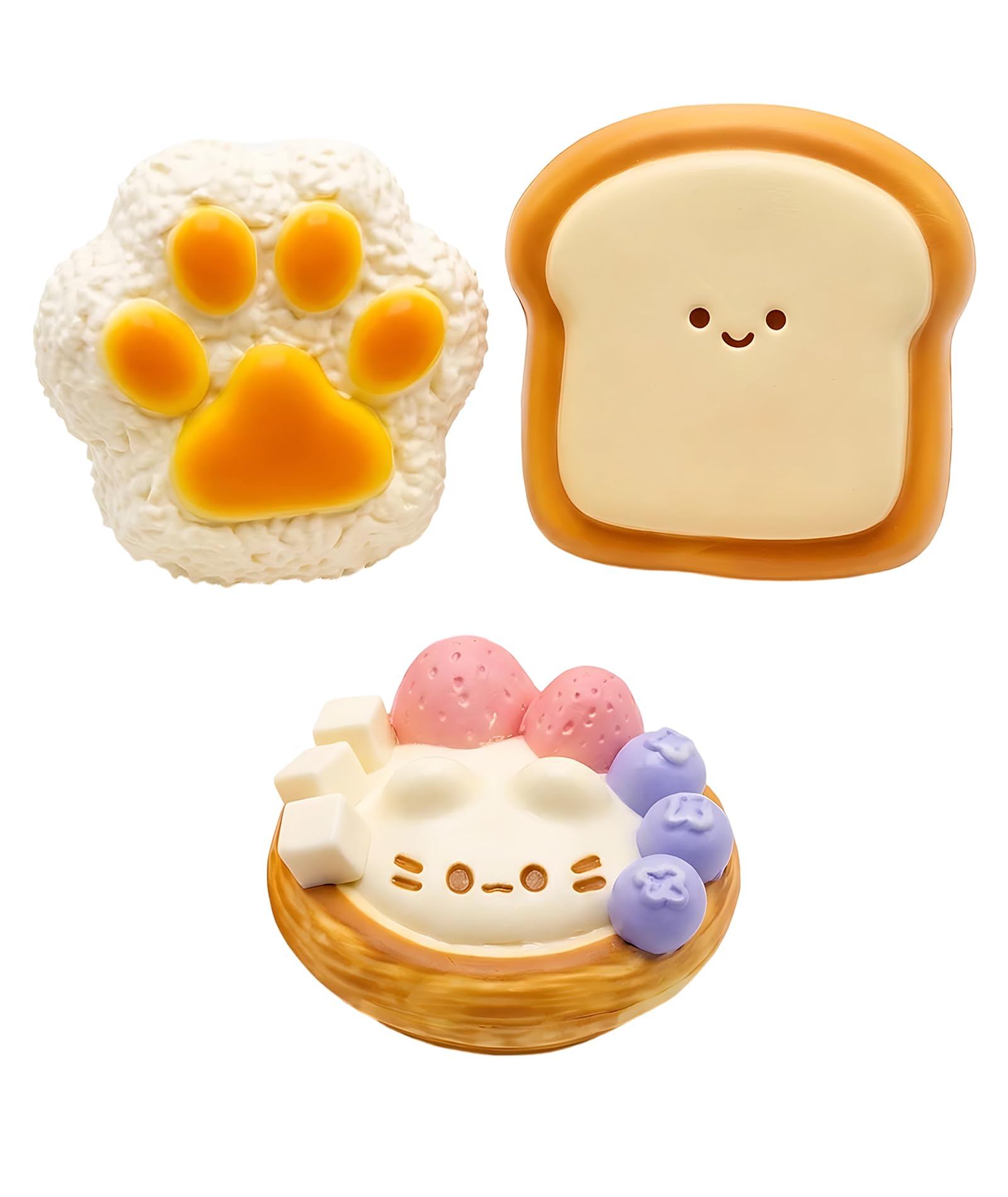 Squishy Toy 4PCS Set, Food Shape Sensory Toys for Stress Focus Enhancement, Adorable Collectible Items for Desk Decoration and Travel Companions, Fun Gift for Kids and Adults Alike-image-48
