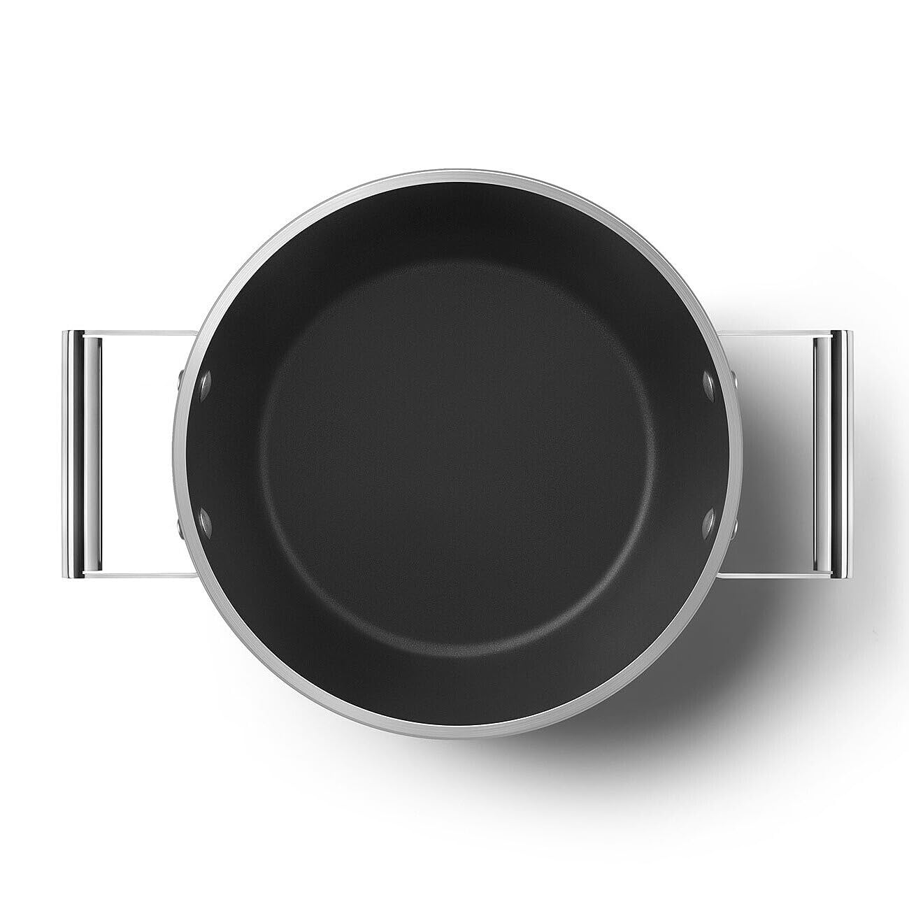 Smeg Cocotte en céramique avec poignée en acier inoxydable Crème mat 24 cm CSF2412CRM