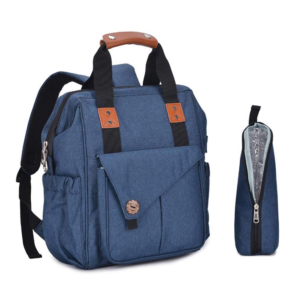 chenyu Nappy Changing Bag Diaper Large Capacity Waterproof Backpack with Insulated Pockets Stroller Straps and Changing Mat (Blue)