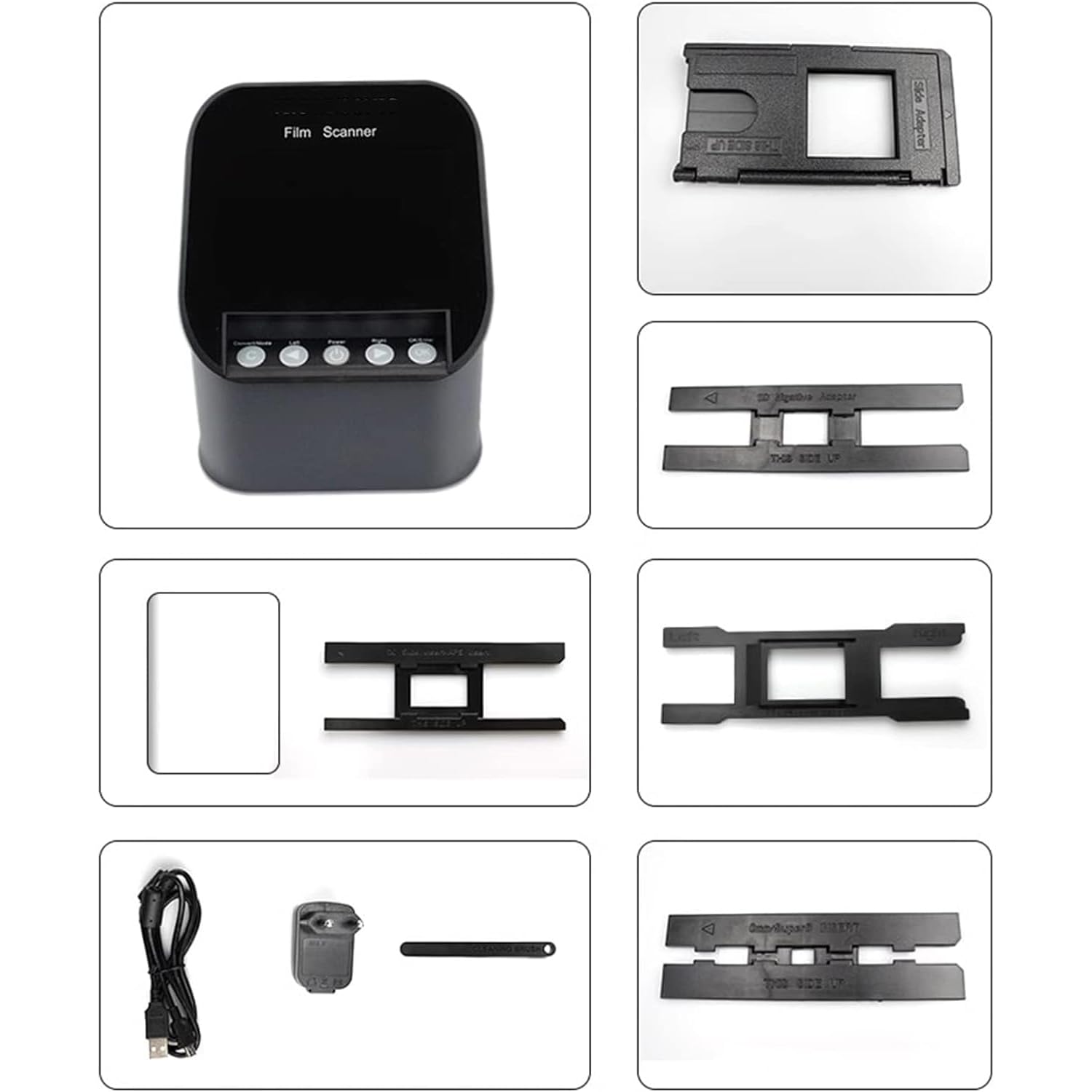 Scanner per pellicole 135, Scanner per Diapositive digitali da 22 MP, con Ampio Schermo a Colori TFT da 4,3", Formati di Pellicola supportati (135/126KPK/110/SUPER8/pellicola positiva/Pellicola nega