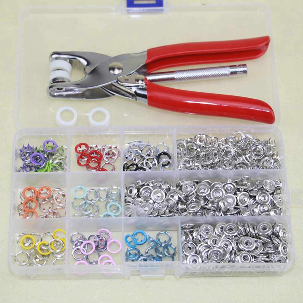 3 zestaw 100/150/200 zestawów/partia 10 kolorów 9,5 mm metalowe zatrzaski śpioszki dziecięce ubrania klamra typ 01