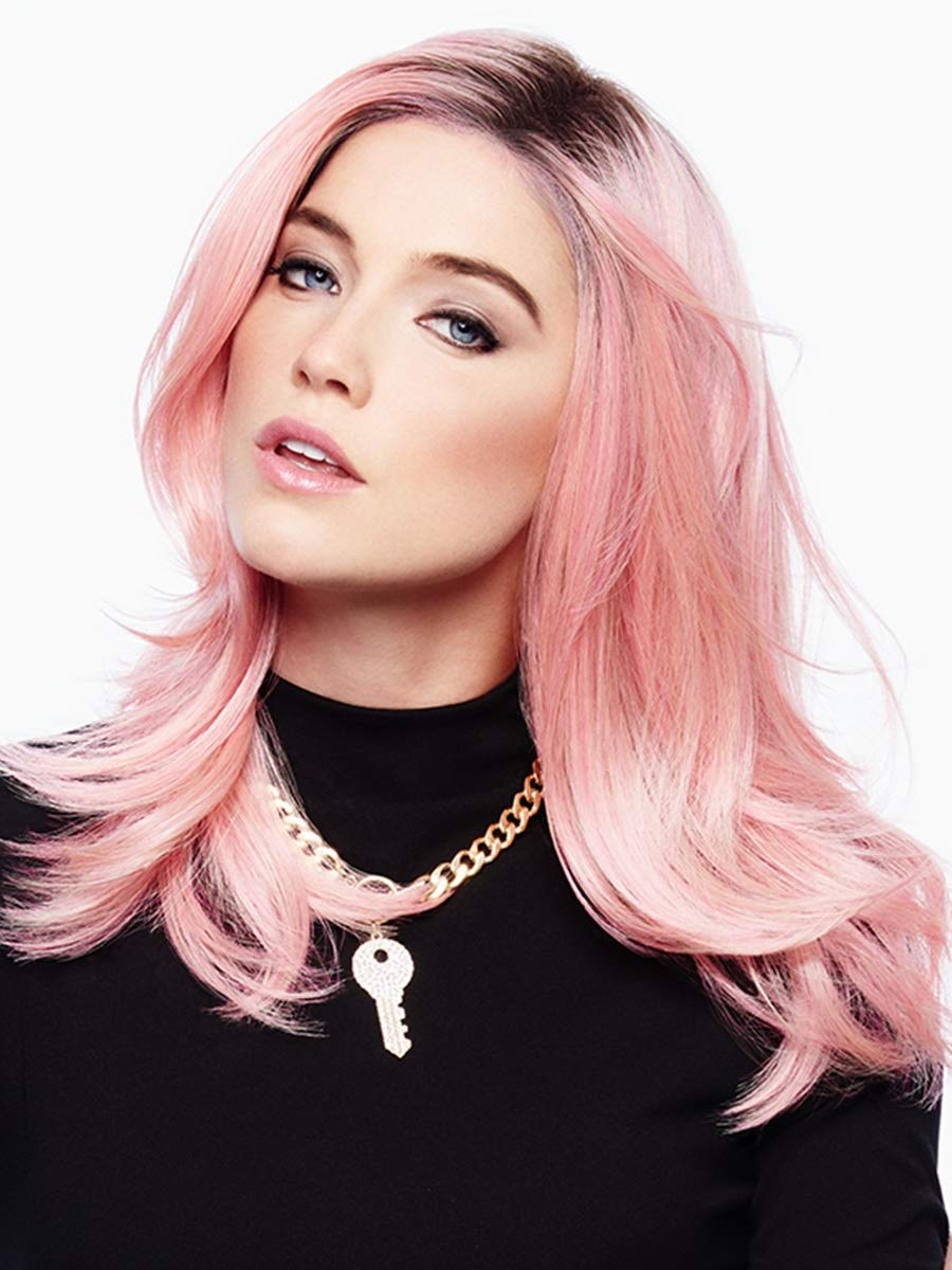 HairDo Pinky Promise Wig New Heat Friendly Fiber And Rooted Pink Color