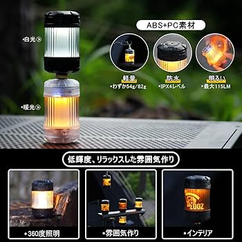 サ*ド様 らくらくメルカリ便　アマテラスループ 楽天市場】Soomloom 回転式キャンプランタン ZOOZ 充電式 LED