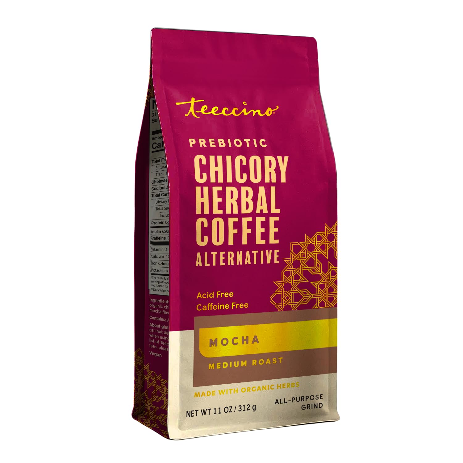 Amazon.com : Teeccino Mocha Chicory Coffee Alternative - 11 Ounce