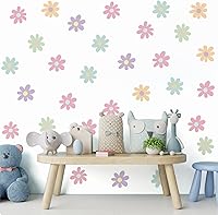 Vista 9 de BBTO - Calcomanía de pared de margaritas, calcomanías de vinilo para pared con flores, calcomanías de margaritas, calcomanías florales para despegar