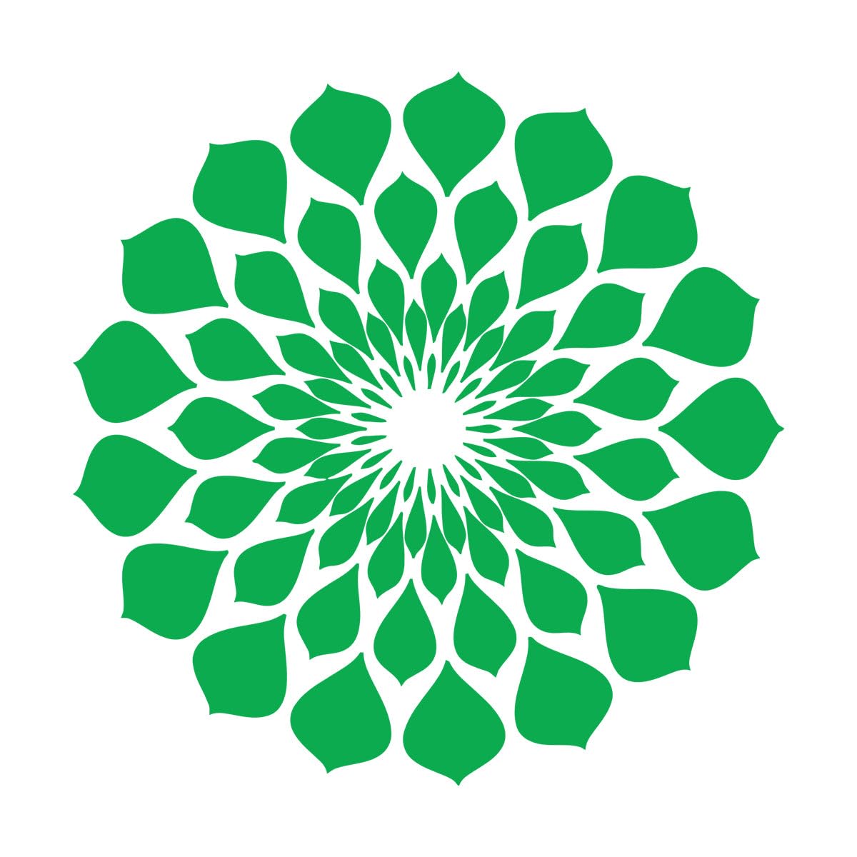 Wall Vinyl Sticker Decor Lotus Flower Natural Style Garden 81x81cm It Won't Fall Off Extra Large Green โ image 1