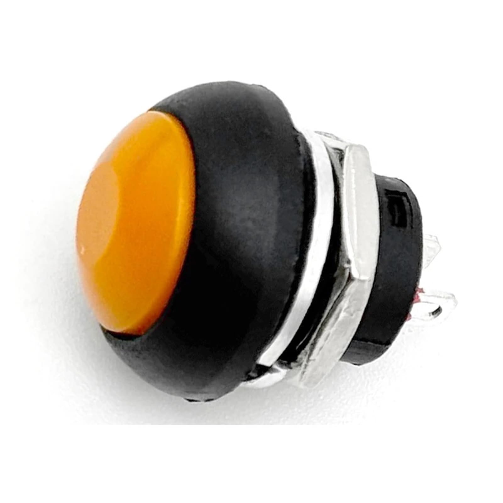 5/20/100PCS PBS-33B 2Pin Mini Switch 12mm 12V 1A Wodoodporny Chwilowy Przełącznik Przyciskowy Reset Blokada(Orange Reset,100PCS)