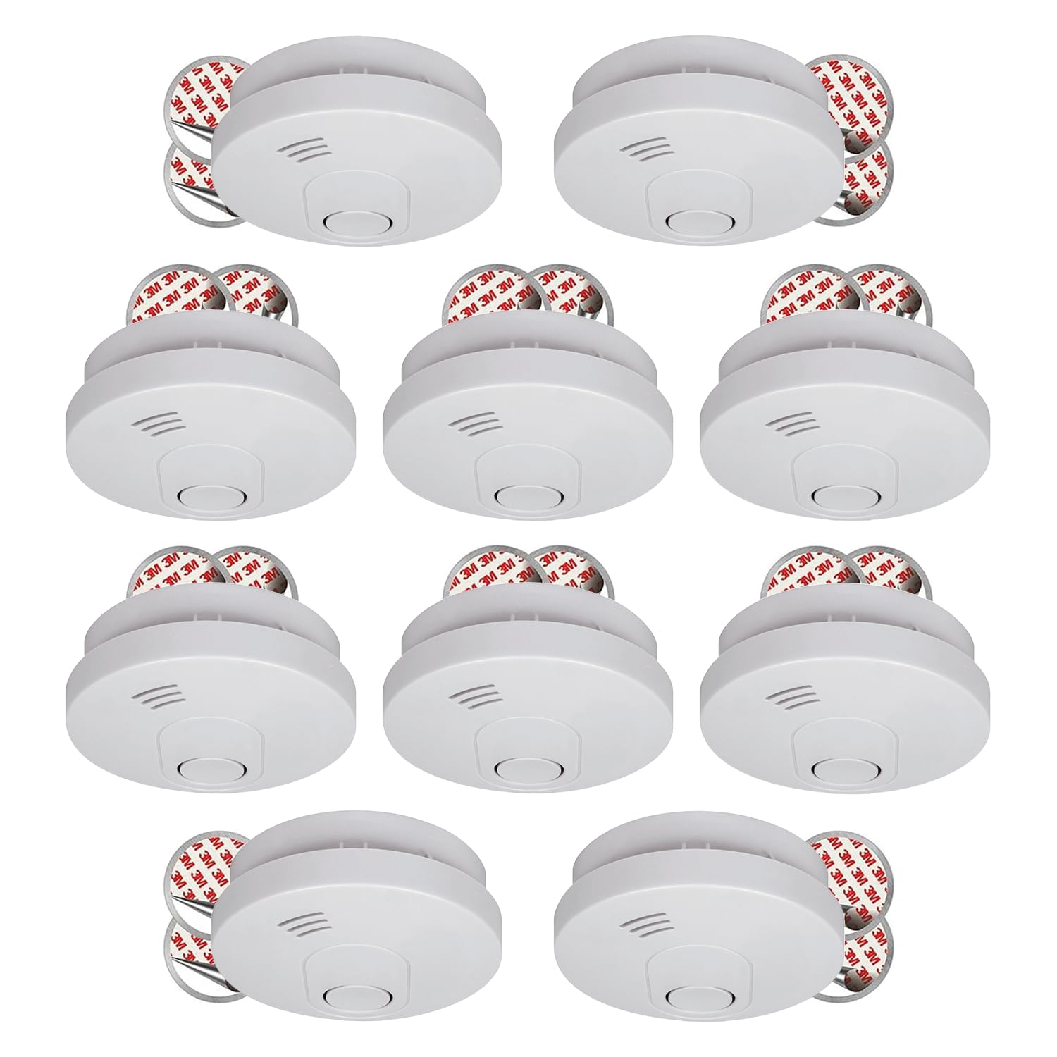 10-Pack ELRO FS1510 detectores de Humo con batería de 10 años y Montaje magnético – Cumple la Norma Europea EN14604