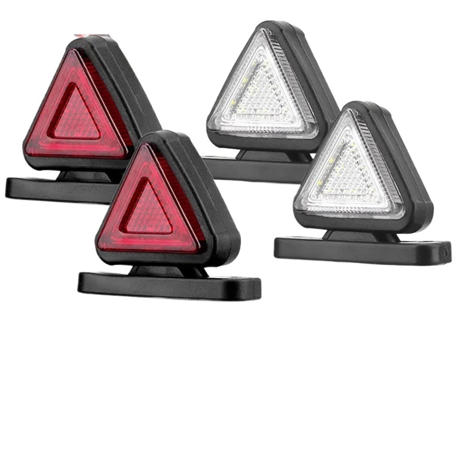 Warndreieck Auto Set Dreieckige Seitenmarkierungsleuchten, rote weiße Umrissleuchten, singale Kontrollleuchten, Warnleuchte(10pcs)