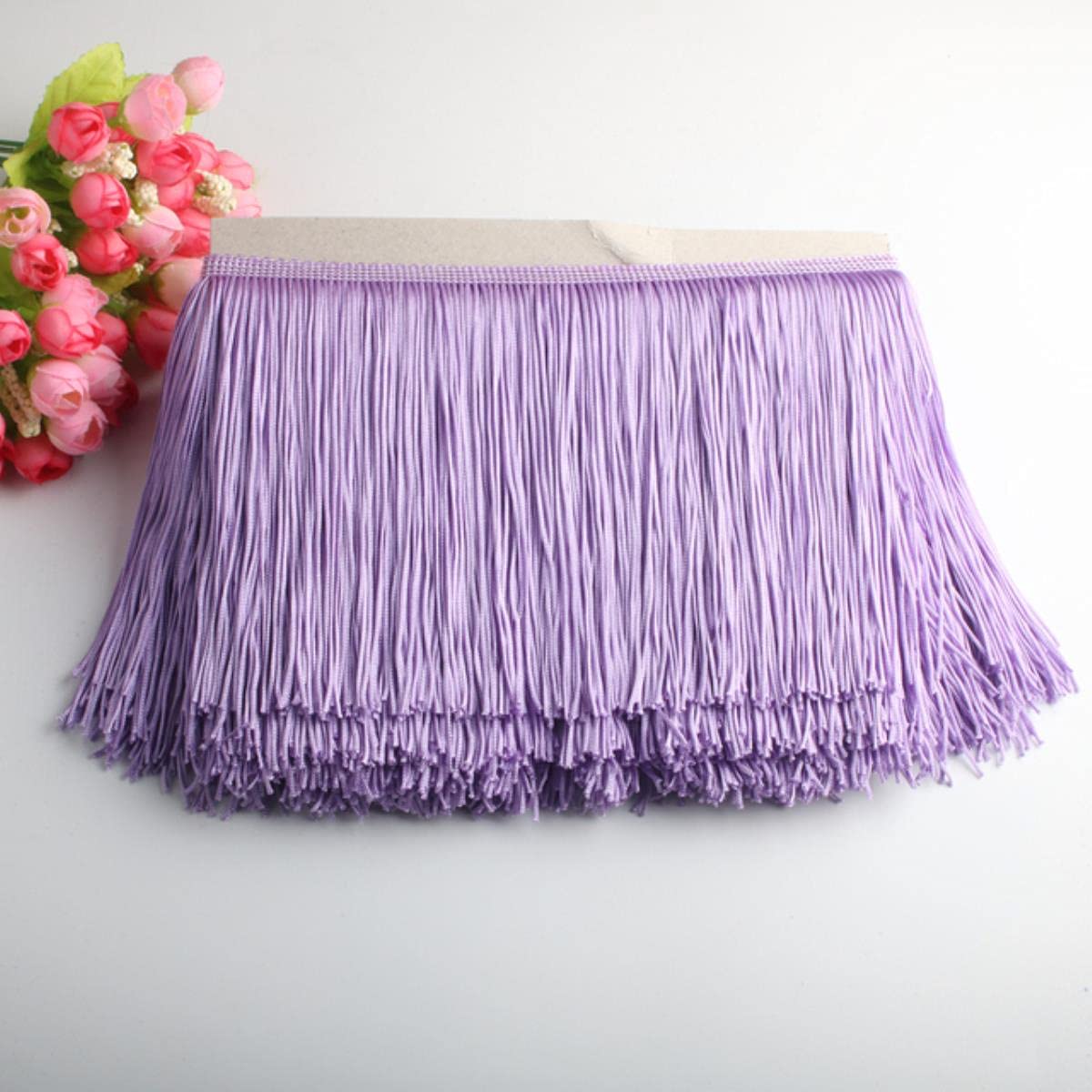 PH PandaHall Nastro in pizzo floreale 5 colori con rose e fiori, poliestere ricamato, per matrimonio, cucito, artigianato, tappezzeria, tende, bambole, 20 mm, lunghezza
