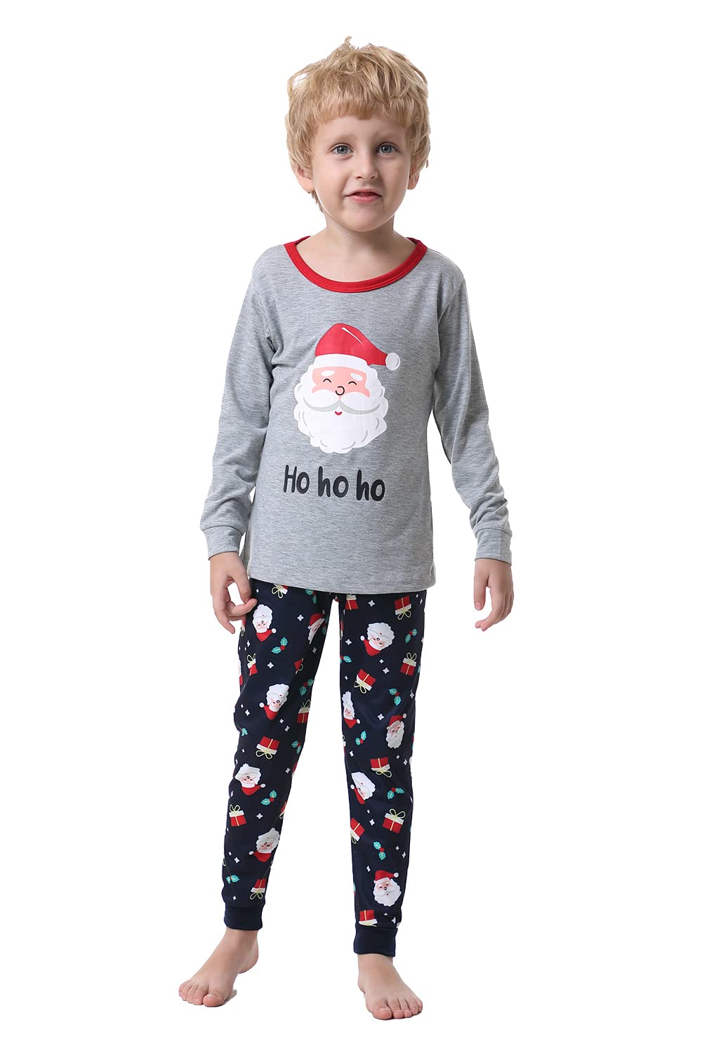 MyFav Family Matching Christmas Pyjamas Set Xmas Pjs Sleepwear Long Sleeve Nightwear for Womens Mens Girls Boys Kids