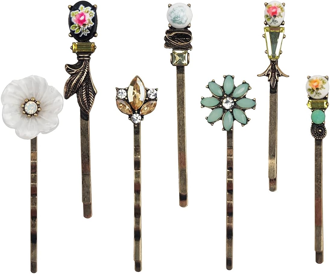 CloverU 7Pcs Hair Clips Retro Hair Pins for Women Hairpins for Ladies and Girls Headwear Styling Tools Hair Accessories