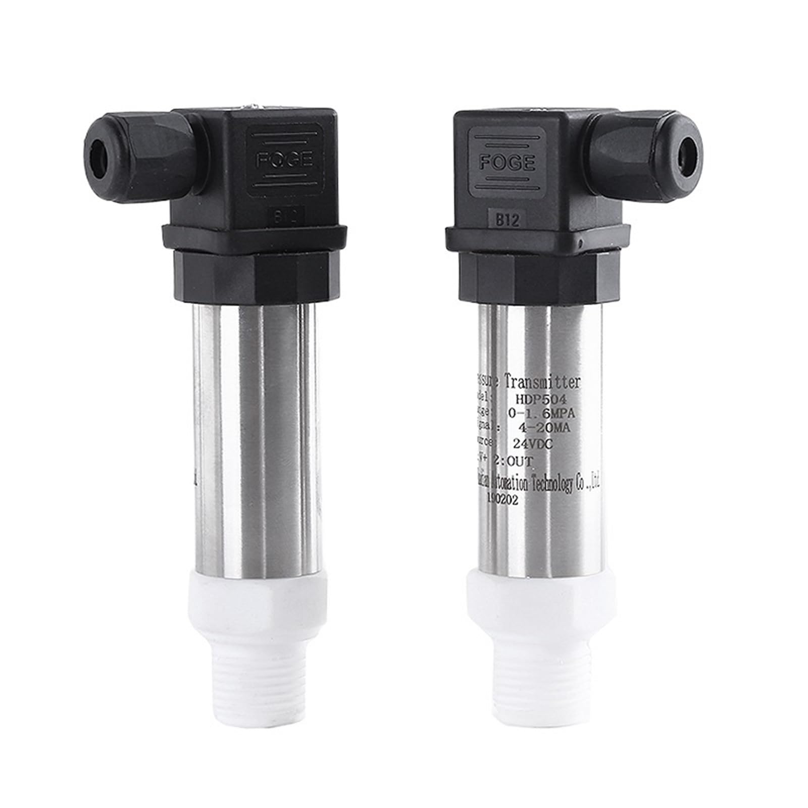 Transductor de presión de agua con transmisor de presión antiséptico PTFE de 1-5V(4-20mA,0-0.16Mpa)
