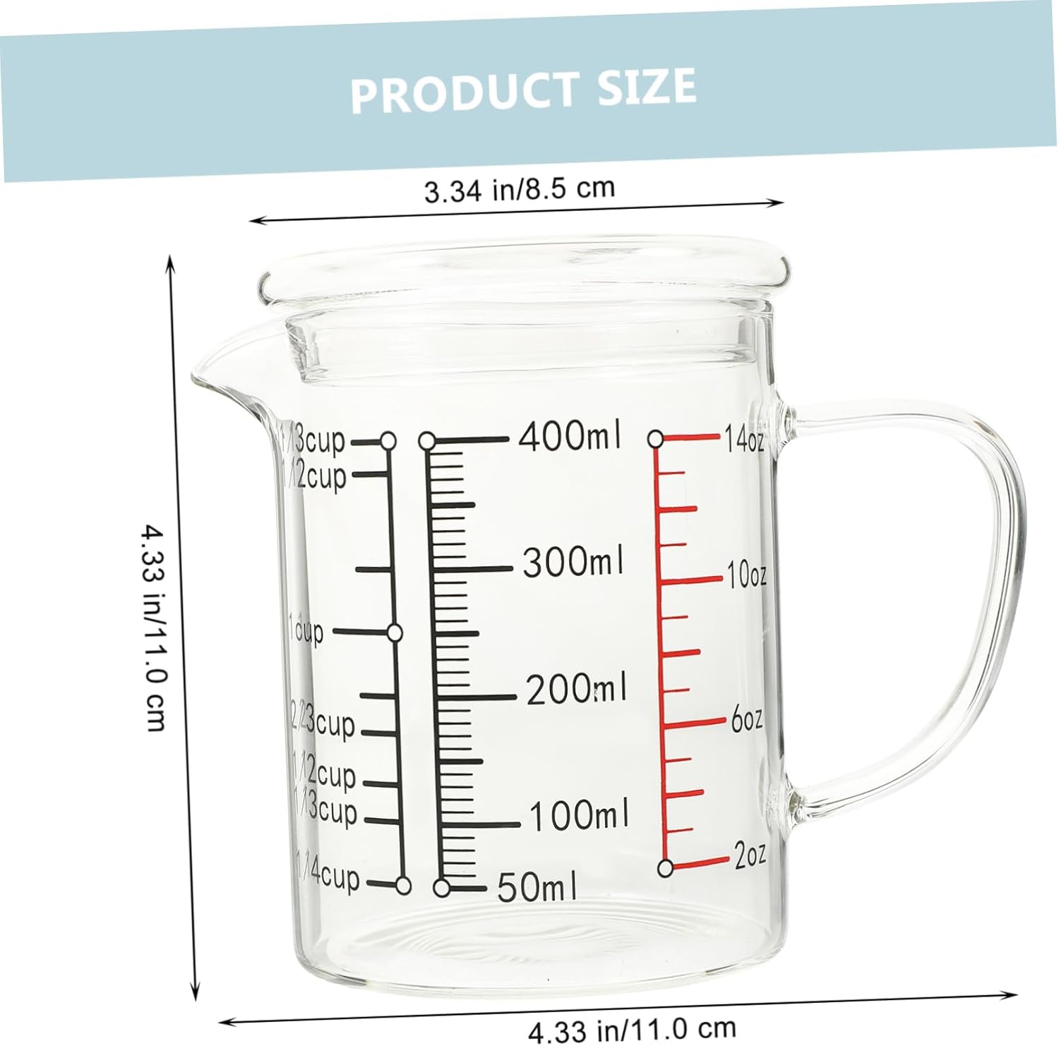 4pcs Glass with Lid Glass Coffee Cup Clear Drinking Cups Coffee Container Glass Containers with Lids Glass Beakers Clear Cups Kitchen Shot Glass Liquid