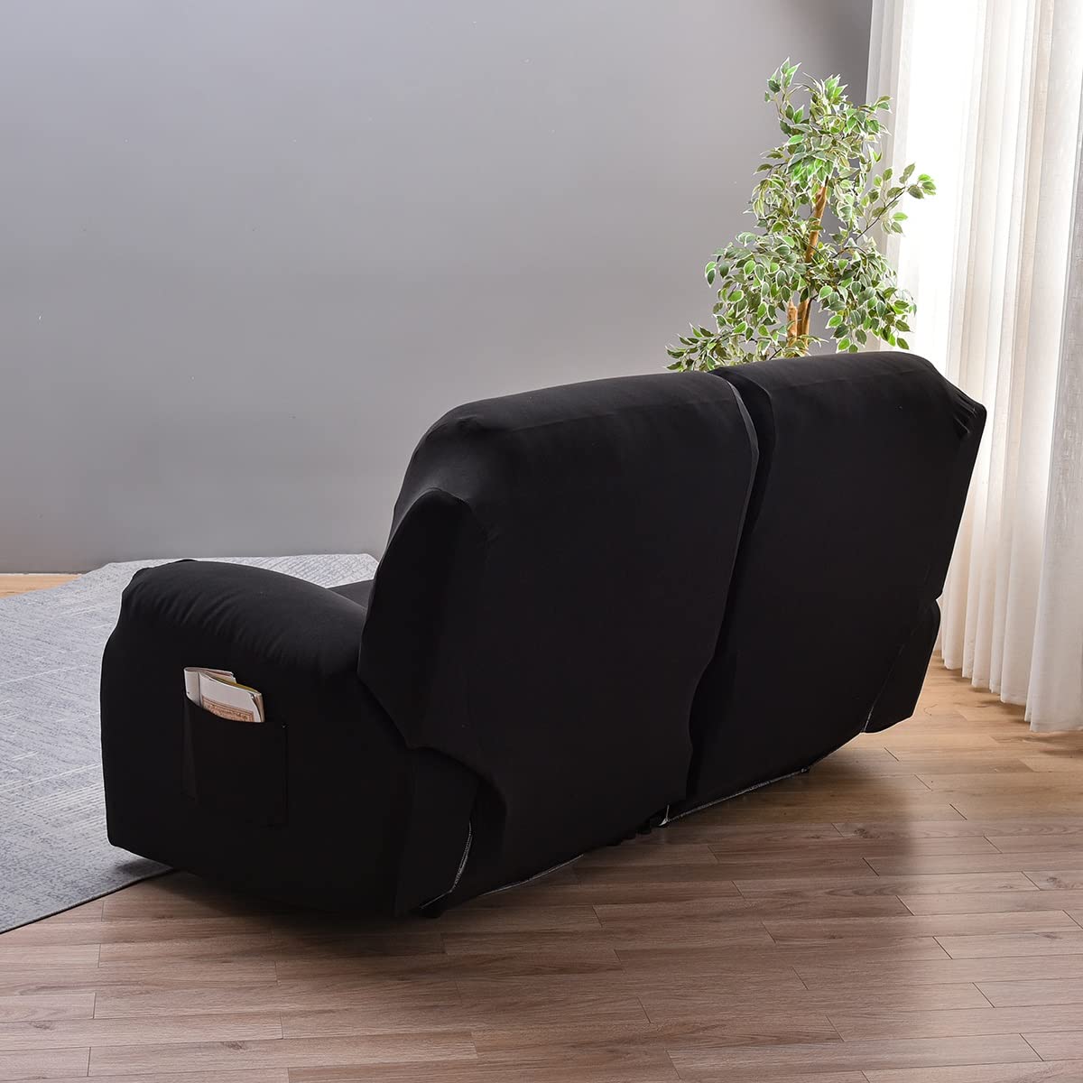 Sesselschoner für Relaxsessel 1/2/3 Sitzer Stretch Relaxsofa Bezüge 4/6/8-Teilig Relaxsofa Schonbezüge mit Seitentasche, Möbelschutz für Wohnzimmer (Color : #4, Size : 2 People (6 Pieces))
