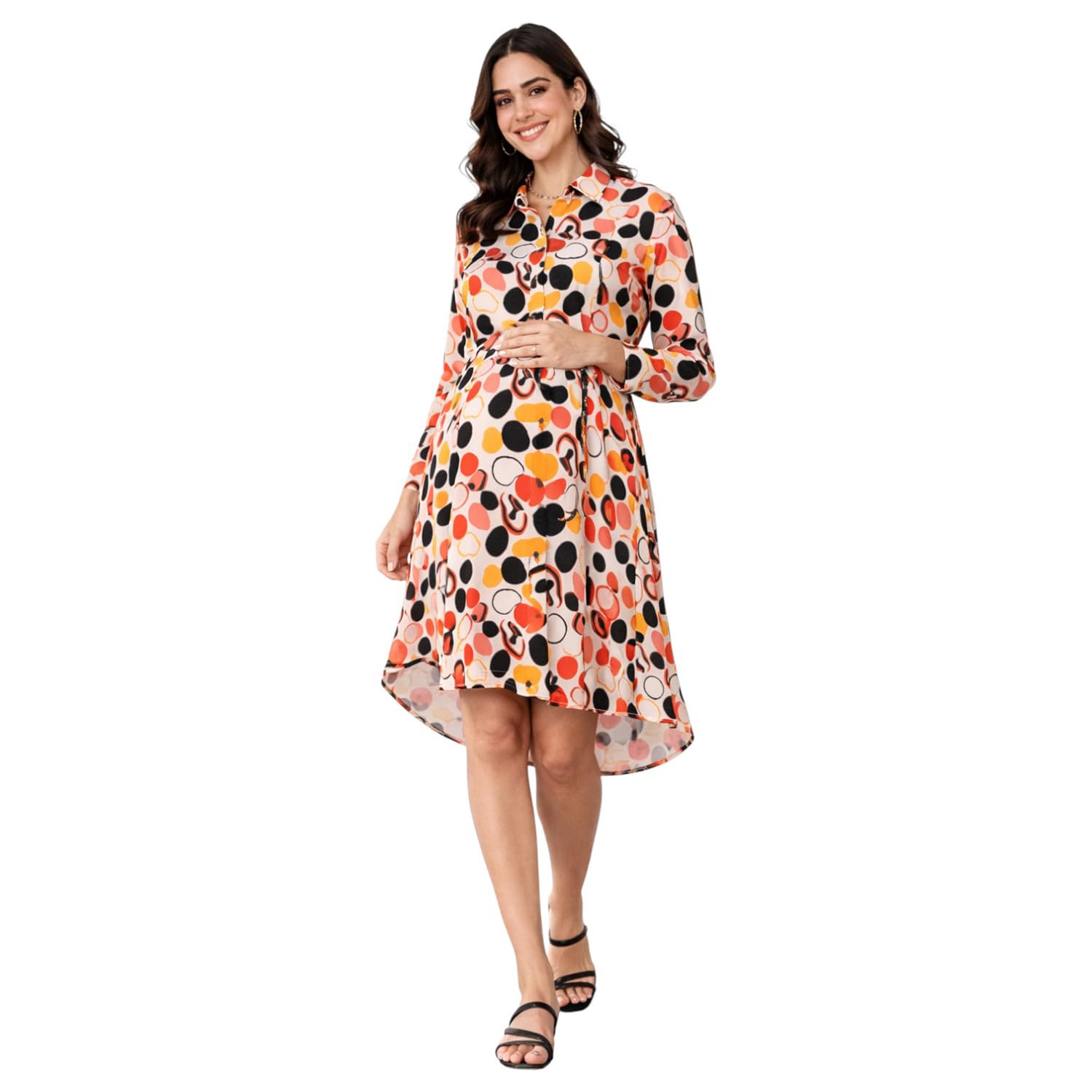momtobe Women's Rayon Maternity Dress/Pregnancy Dress/Easy Breastfeeding Dress/Western Dress with Zippers for Nursing Pre and Post Pregnancy-picture-21