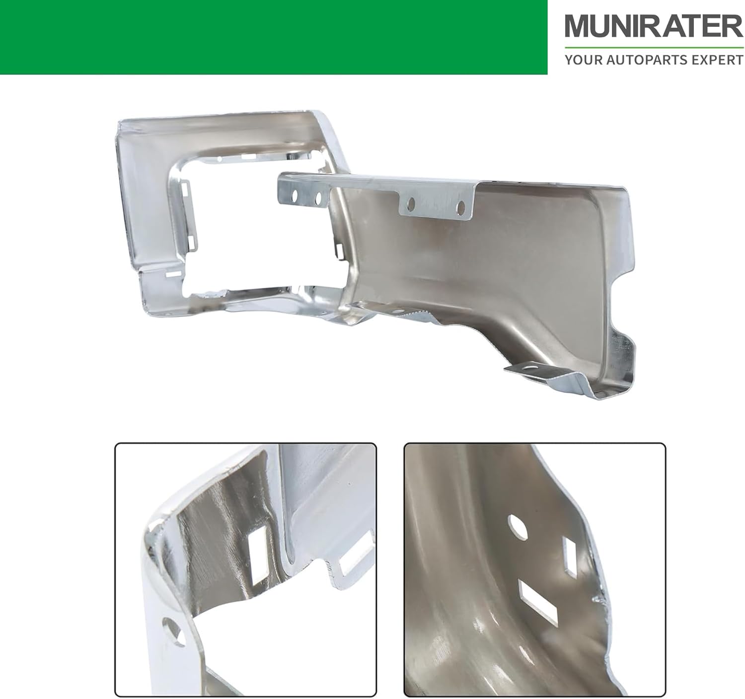 munirater Rear Bumper Right End Cap Chrome Replacement for F250 F350 2023-2024
