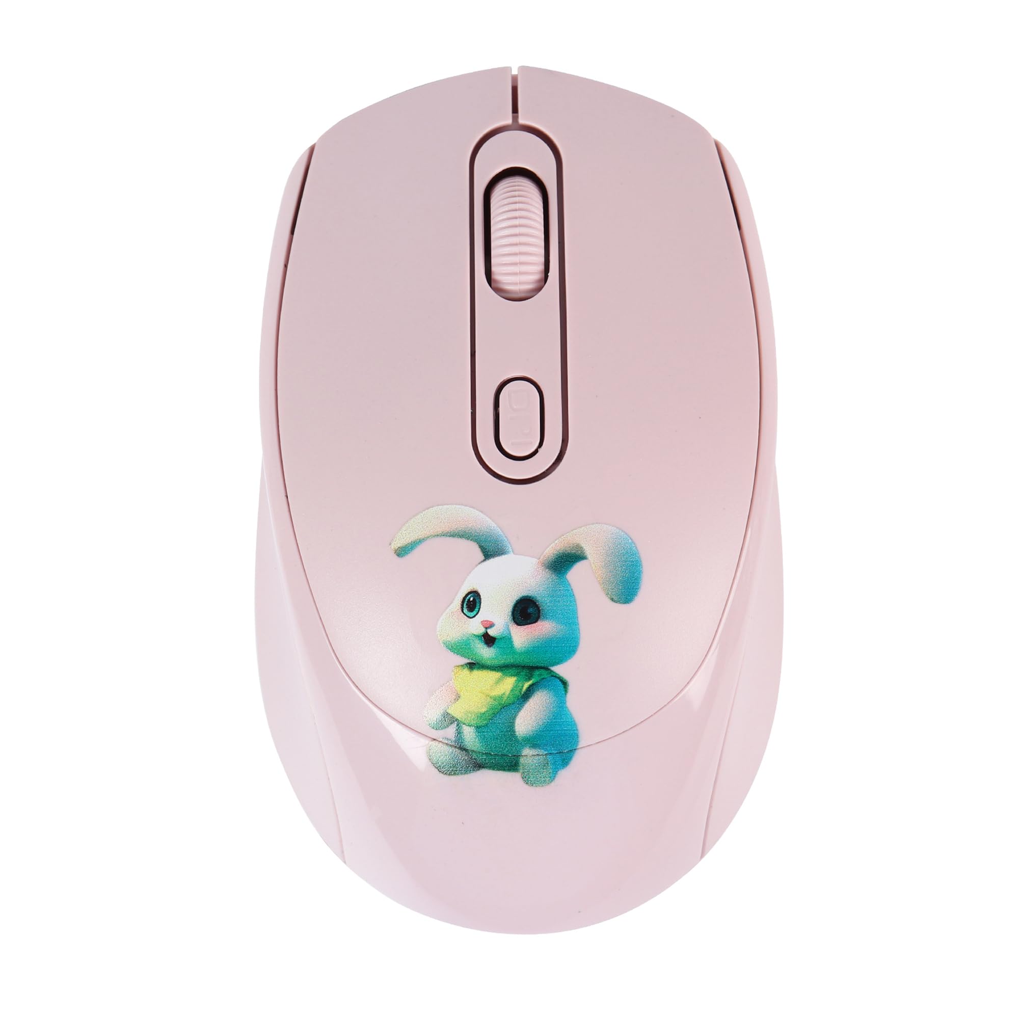 Bezprzewodowa mysz 2,4 GHz urocza kreskówka mysz komputerowa DPI regulowana mała mysz bezprzewodowa mysz dziecięca cicha mysz USB do laptopa komputera prezenty dla dzieci (różowa)