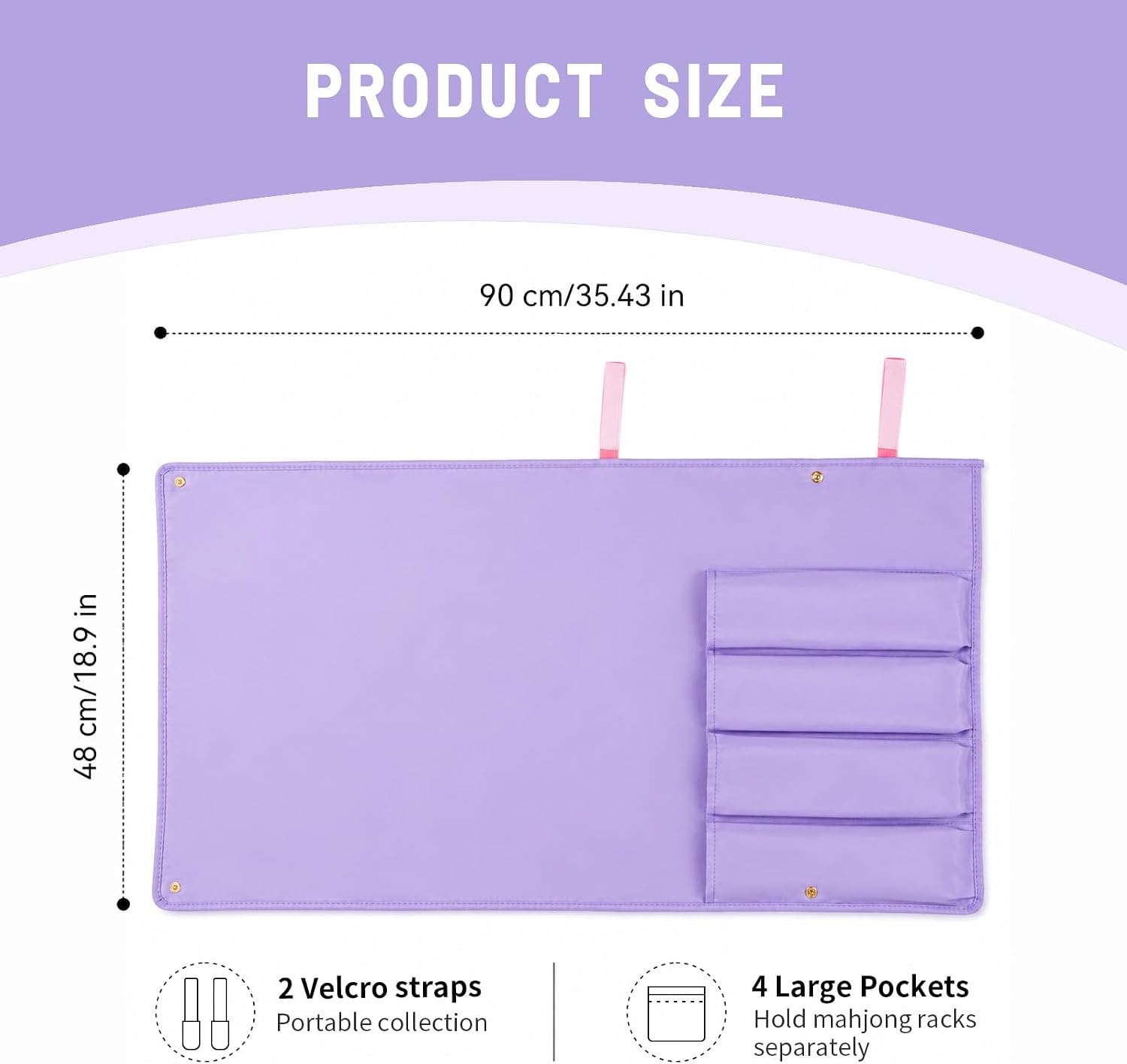 Mahjong Rack Storage Bag for Racks and Pushers, Foldable Mahjong Pusher Bag image 5