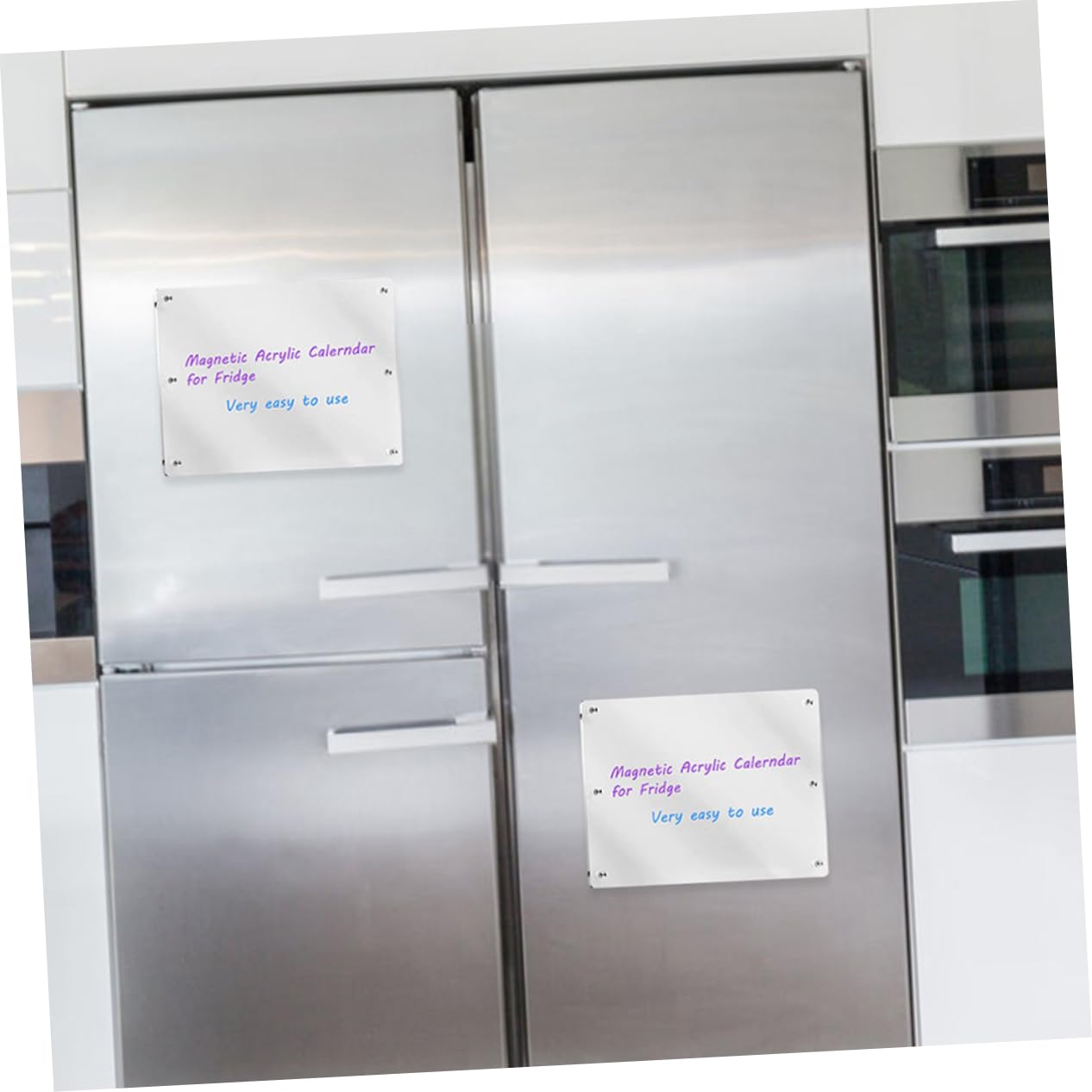 Magnetische Kühlschrank Schreibtafel aus Acryl 2 Stück, Abwischbar