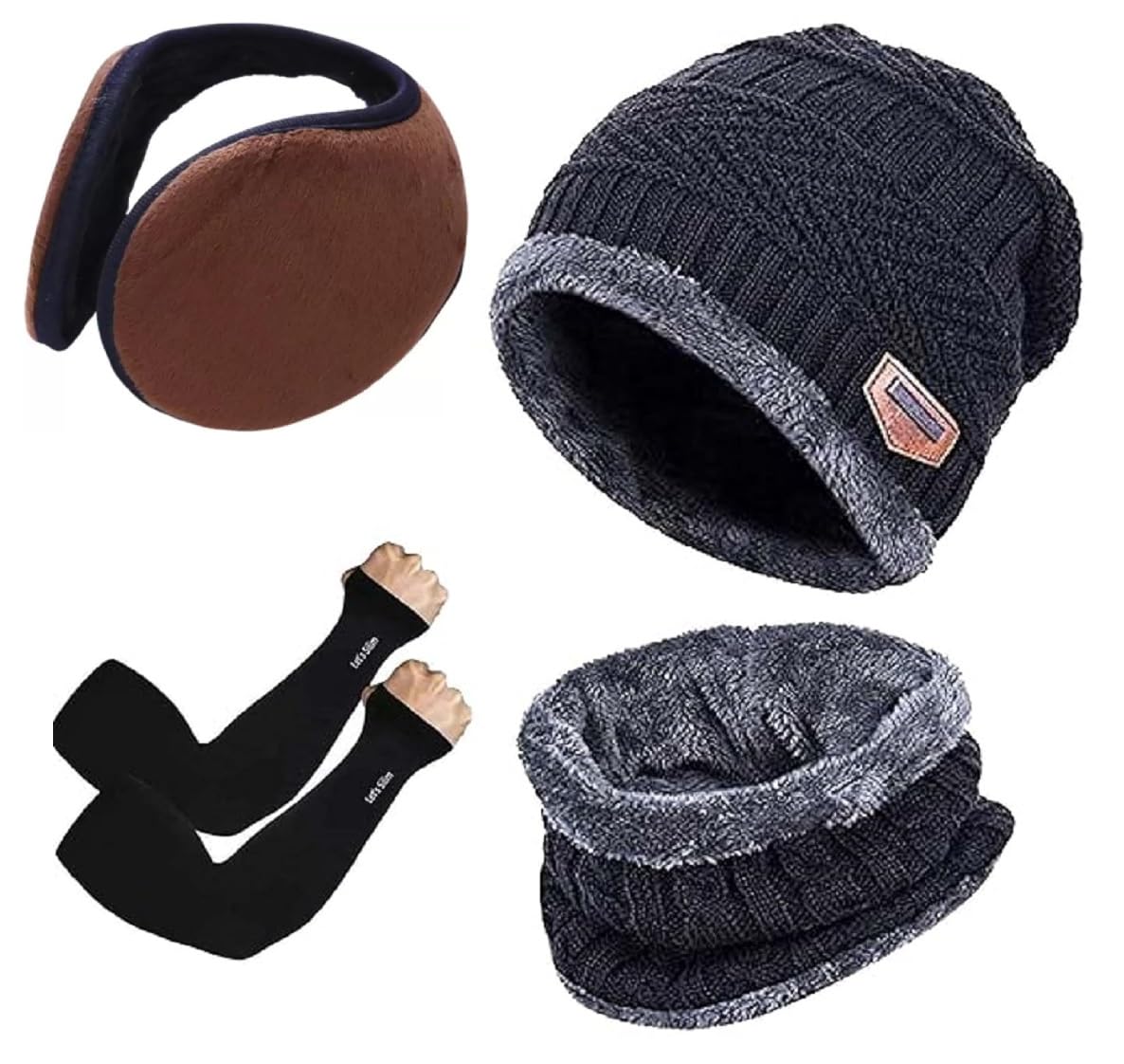 Woolen Cap with Neck Muffler – Winter Muffler for Women – Soft Woolen Muffler & Cap for Men & Women-image-7