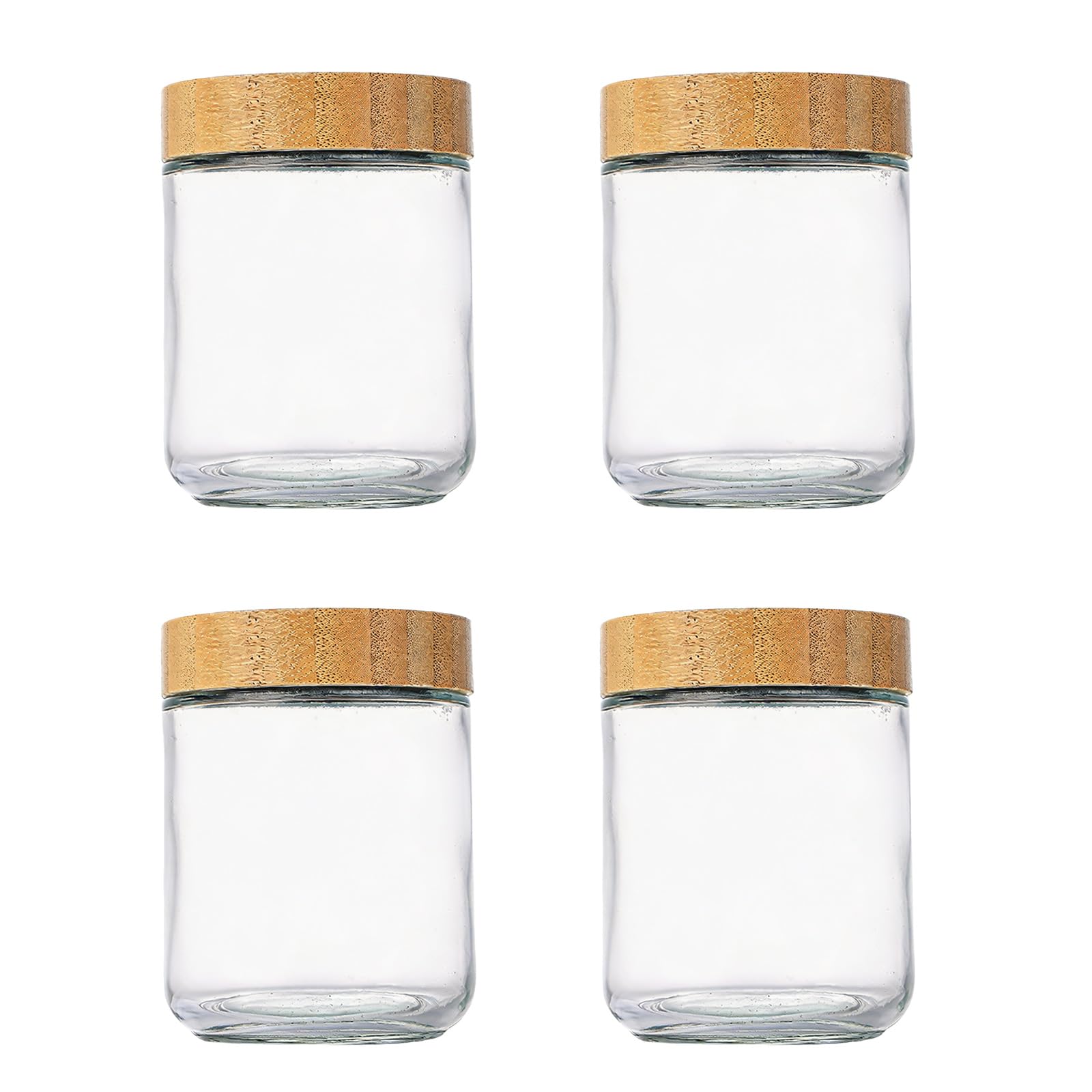 TQUXNGA Glass Jars with Silicone Sealed Lids Ideal for Breakfast Lunch and Kitchen Organization Leakproof Treat Container