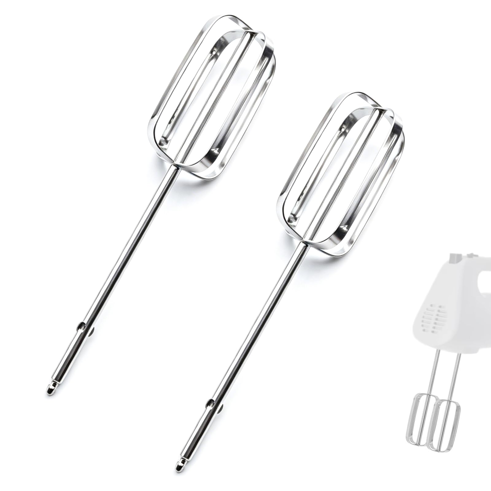 Hand Mixer Beater Replacements for Kenwood HMP30/HM220/HM320/HM520,Stainless Steel Blender Beaters for Mixing Eggs Powdered Sugar Butter or Heavy Cream Parts Accessories Attachments(18cm/7.09in)