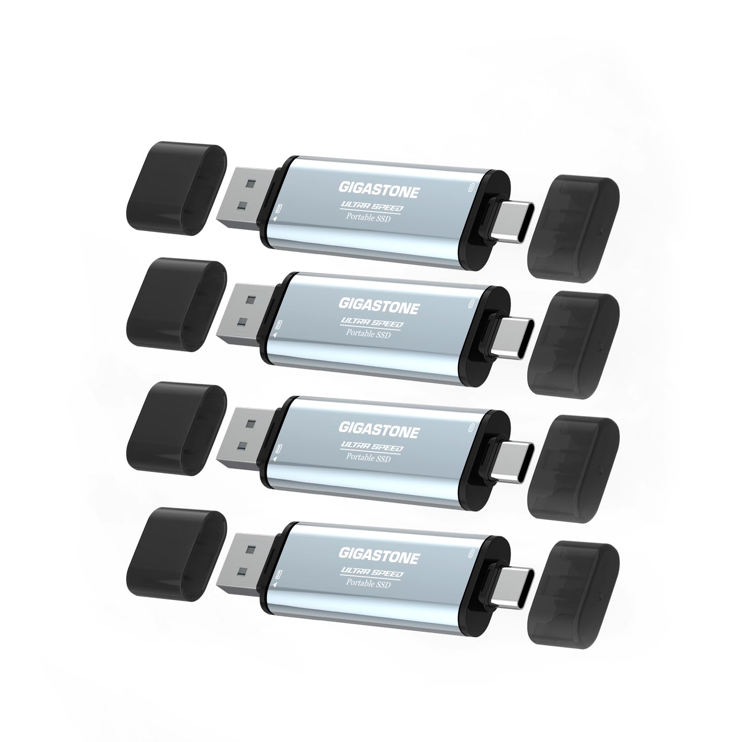 Gigastone Duo Go USB-A+C 2TB (4-Pack) Dual External Portable SSD 1,050MB/s Glossy Surface, Supports Apple 4K 60fps ProRes HDR Video Recording USB3.2 Gen 2 for iPhone 16 PS5 Mac iPad Laptop Android-image-20