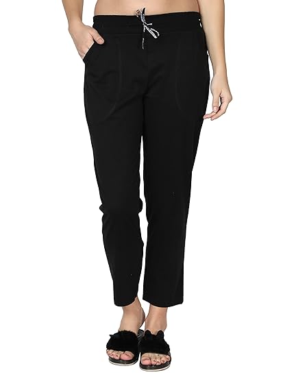 Womens Regular Fit 100% Cotton Trackpant, Lower, Joggers, Loungewear