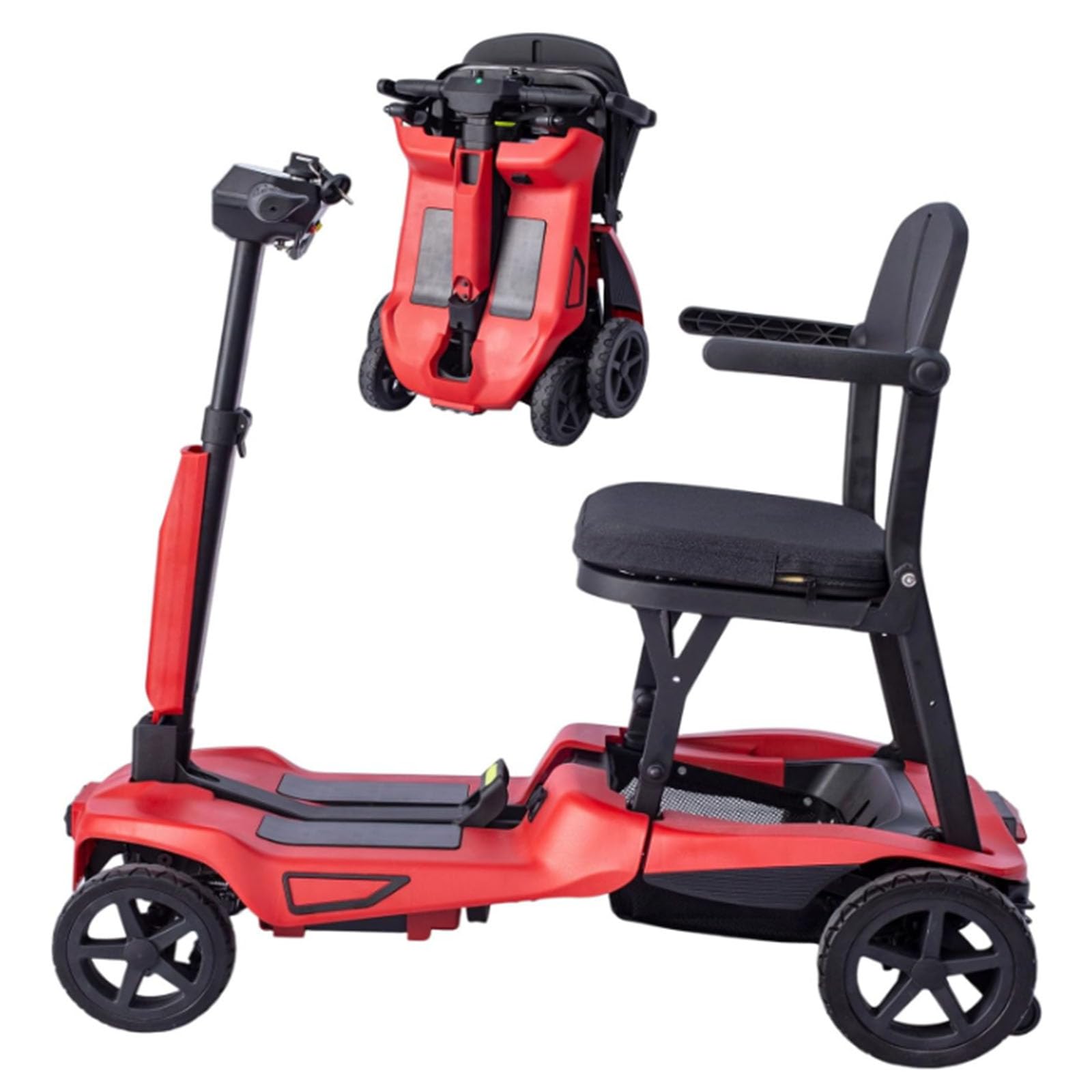 BCBKD Scooters De Movilidad para Adultos,Scooter De Movilidad Plegable Y Ligero De 4 Ruedas, Equipado con Freno Electromagnético,para Personas Mayores, Adultos Y Personas con Discapacidad,8AH