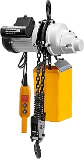 VEVOR Electric Chain Hoist, 2200lbs Capacity Single Phase Crane Hoist, 1T Electric Chain Lift Hoist, 10ft Lift Height, 110V Overhead Chain Hoist with G80 Chain, Swivel Hook, Remote Control for Garage